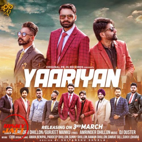 Yaariyan Amrinder Dhillon, Gurjeet Manku Mp3 Song Download